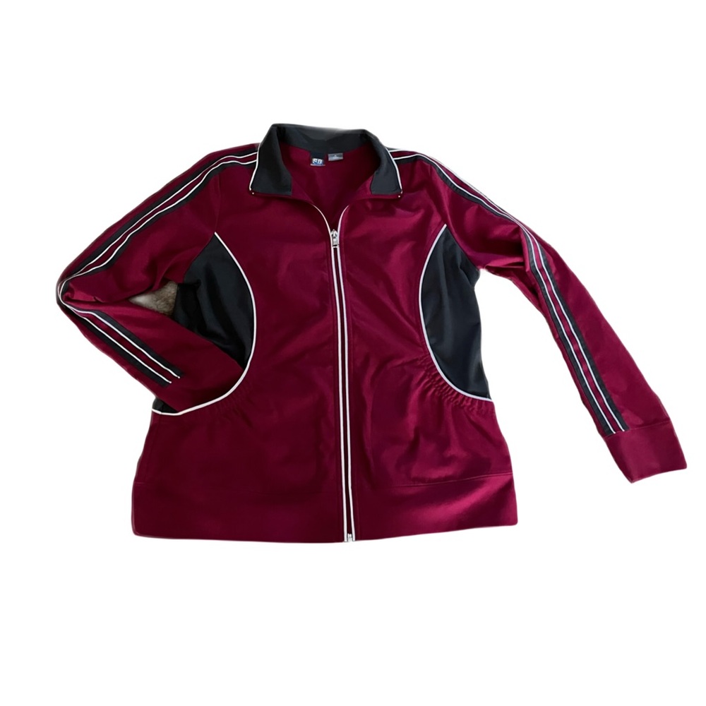 SJB Zip-Up Jacket, Sz. M, Fuchsia and Gray